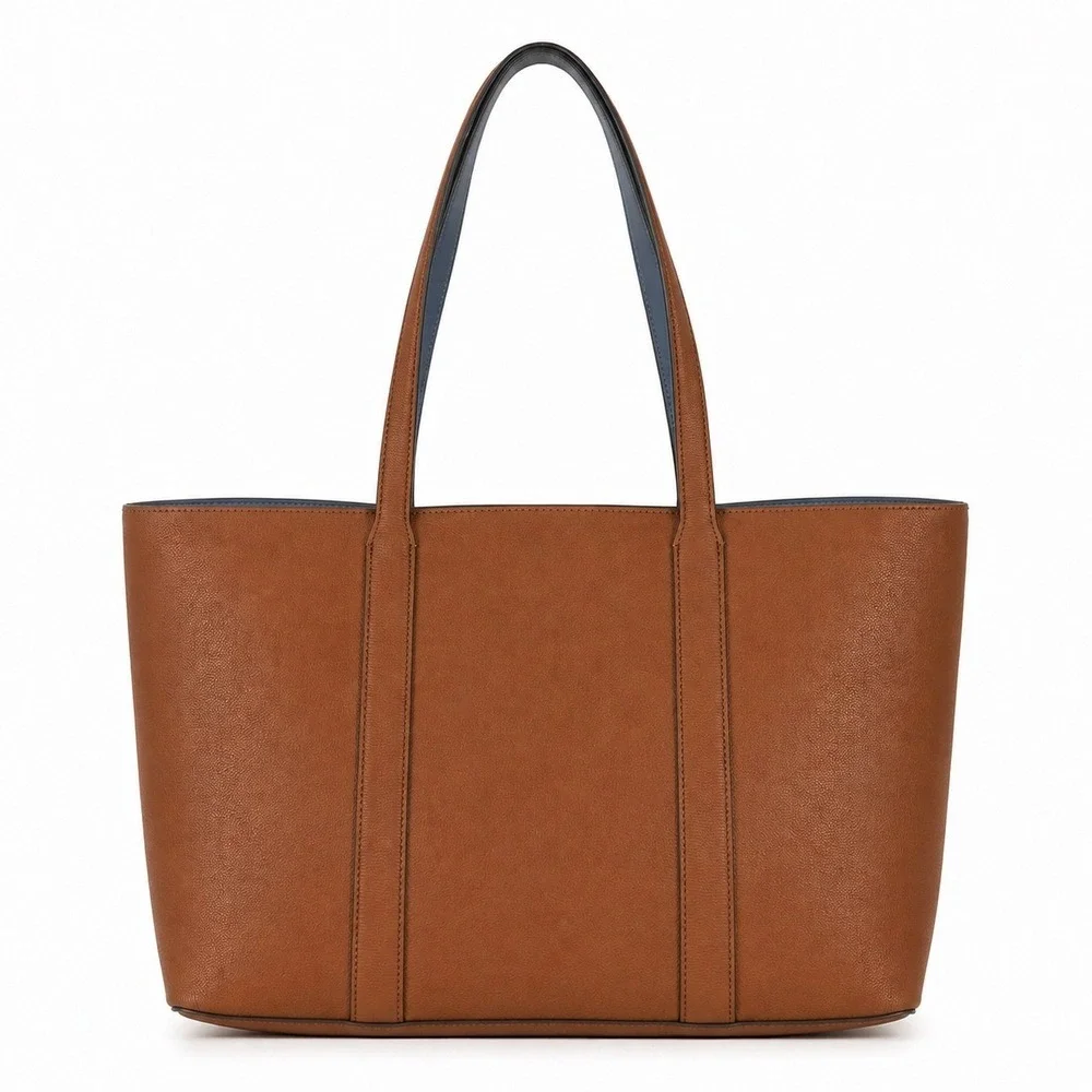 Tommy Hilfiger Women Brown Pebbled Faux Leather Tote Bag XW08381 970 0HD